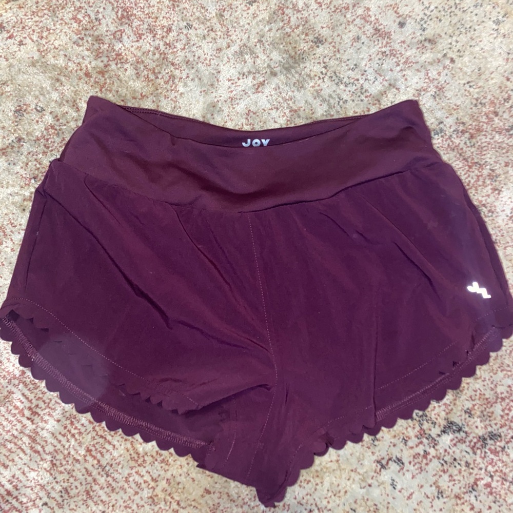 Purple athletic shorts